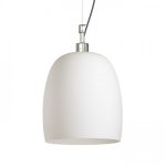 COROA NEW 28 pendant opal-colored glass/chrome 230V LED E27 15W - Image 3