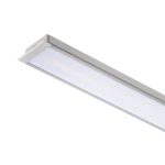 LED PROFILE A recessed 1m aluminum/frosted acrylic