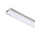 LED PROFILE A recessed 1m aluminum/frosted acrylic - Image 2