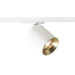 DARIO for 1-circuit tracks white brushed brass 230V LED GU10 9W