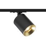 DARIO for 1-circuit tracks black brushed brass 230V LED GU10 9W