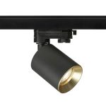 DARIO for 3-circuit tracks black brushed brass 230V LED GU10 9W