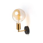 ARAQ wall  brushed brass/black 230V LED E27 15W