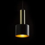 GIULIA 12 pendant black/gold brown brass 230V LED E27 11W - Image 4