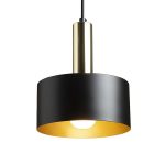 GIULIA 20 pendant black/gold brown brass 230V LED E27 15W - Image 3