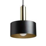 GIULIA 20 pendant black/gold brown brass 230V LED E27 15W - Image 4