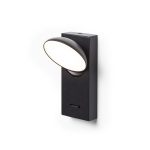 ELISEO wall black  230V LED 5W  3000K