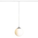 LUNA 25 for 1-circuit tracks opal-colored glass/chrome 230V LED E27 15W - Image 2