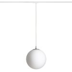 LUNA 30 for 1-circuit tracks opal-colored glass/chrome 230V LED E27 15W