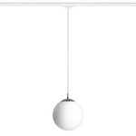 LUNA 25 for 3-circuit tracks opal-colored glass/chrome 230V LED E27 15W - Image 2