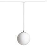 LUNA 30 for 3-circuit tracks opal-colored glass/chrome 230V LED E27 15W