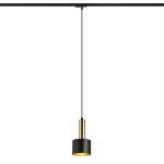 GIULIA 12 for 1-circuit tracks black/gold brown brass 230V LED E27 11W