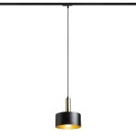 GIULIA 20 for 1-circuit tracks black/gold brown brass 230V LED E27 15W
