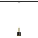GIULIA 12 for 3-circuit tracks black/gold brown brass 230V LED E27 11W - Image 2