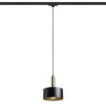 GIULIA 20 for 3-circuit tracks black/gold brown brass 230V LED E27 15W - Image 2