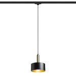 GIULIA 20 for 3-circuit tracks black/gold brown brass 230V LED E27 15W