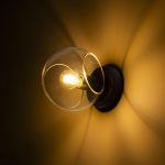 SOLARIS surface mounted clear glass/black 230V LED E14 7W - Image 4