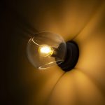 SOLARIS surface mounted clear glass/black 230V LED E14 7W - Image 3