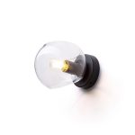 SOLARIS surface mounted clear glass/black 230V LED E14 7W