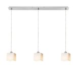 DADOS III 80 pendant  opal-colored glass/chrome 230V LED E27 3x11W - Image 2