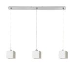 DADOS III 80 pendant  opal-colored glass/chrome 230V LED E27 3x11W