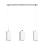 LIZ III 60 pendant  opal-colored glass/matt nickel 230V LED E27 3x15W