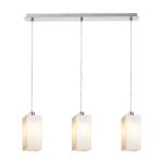 LIZ III 60 pendant  opal-colored glass/matt nickel 230V LED E27 3x15W - Image 2