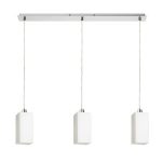 LIZ III 80 pendant  opal-colored glass/matt nickel 230V LED E27 3x15W