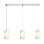 LIZ III 80 pendant  opal-colored glass/matt nickel 230V LED E27 3x15W - Image 2