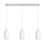 LIZ III 80 pendant  opal-colored glass/chrome 230V LED E27 3x15W