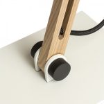 NIZZA table Polycotton white/wood 230V LED E14 7W - Image 3