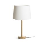 MAUI/AMBITUS 30 table  Polycotton white/wood 230V LED E27 15W