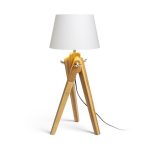 AMBITUS/ALVIS 24 table white bamboo 230V LED E27 11W