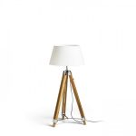 ALVIS/AMBITUS 46 floor white bamboo/chrome 230V LED E27 15W - Image 3