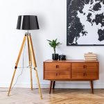 ALVIS/RIDICK floor shiny black golden foil/bamboo/chrome 230V LED E27 15W - Image 2