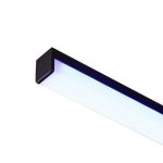 LED PROFILE H surface mounted 1m black matte acrylic/aluminum - Image 2