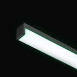 LED PROFILE H surface mounted 1m black matte acrylic/aluminum - Image 4