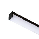 LED PROFILE H surface mounted 1m black matte acrylic/aluminum