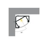 LED PROFILE I 30/60 surface mounted 1m anodized aluminum/matte acrylic - Image 3