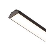 LED PROFILE J surface mounted 1m black matte acrylic/aluminum