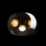 AMANDA ceiling matte black smoke-colored glass 230V LED E27 3x15W - Image 2