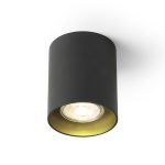 MANTOVA I ceiling black/gold  230V LED GU10 7W