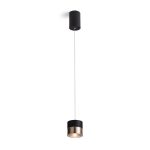 JUNIPER height adjustable pendant black/gold  230V LED 15W 36°  3000K