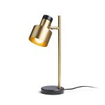 DIVINA table brass/black marble decor 230V LED E27 5W