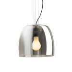 ORLANDO 35 pendant smoke-colored glass/black 230V LED E27 24W - Image 5