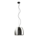 ORLANDO 35 pendant smoke-colored glass/black 230V LED E27 24W