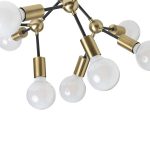 ARTEMIA 9 ceiling black brushed brass 230V LED E27 9x15W - Image 3