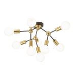 ARTEMIA 9 ceiling black brushed brass 230V LED E27 9x15W - Image 5