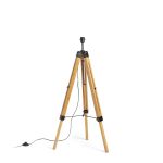 ALVIS floor base bamboo/black 230V LED E27 15W - Image 4