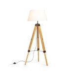 ALVIS/AMBITUS 46 floor white bamboo/black 230V LED E27 15W - Image 4